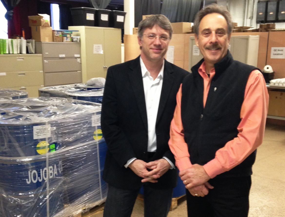Perry Antelman, left, CEO of Aidance Scientific, and David Goldsmith, co-founder and director of Aspiera Medical, at their Woonsocket headquarters.