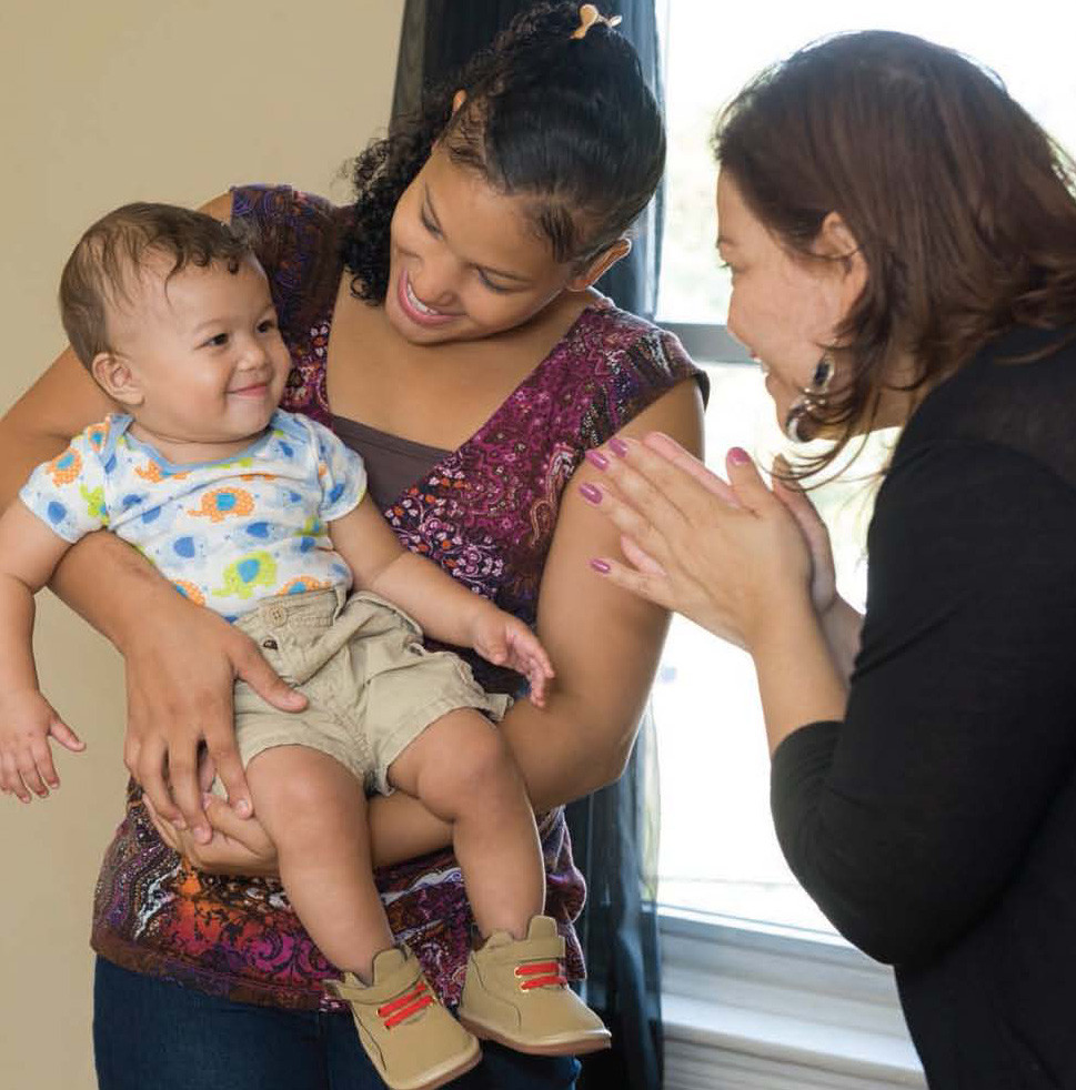 The cover image of the 2013 Rhode Island Home Visitation Annual Report, including the Nurse-Family Partnership program in Rhode Island, one of the programs that helps new parents develop parenting skills.