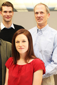 The team at CytoSolv, which was recently acquired by Semma Therapeutics. From left: Christopher Thanos, Briannan Bintz, and Moses Goddard, in a 2012 photograph.