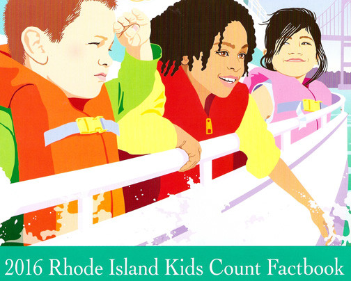 The cover to the 2016 Rhode Island Kids Count Factbook.