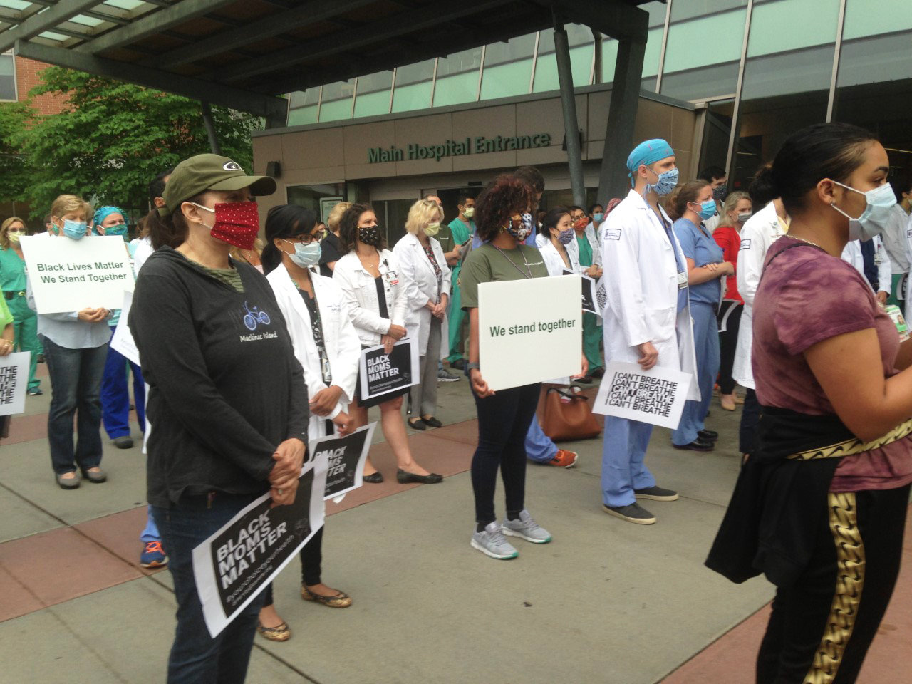 The signs displayed and the protesters provided a diverse tableau of nurses, doctors, nurse midwives and administrators.