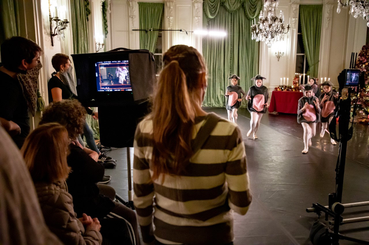 A behind the scenes shot of the production of the new film, "Through Her Eyes," an Island Moving Company production of "The Nutcracker," which will debut on Friday, Dec. 18, on RI PBS.